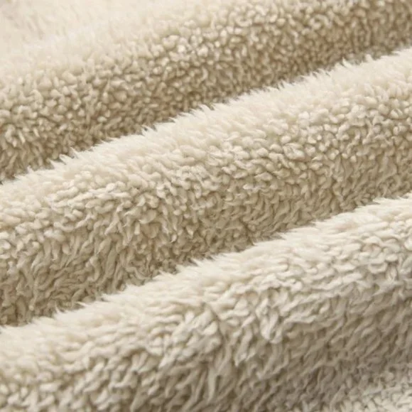 Grey And White Teddy Mens Denim Jacket - Picture 4 of 5